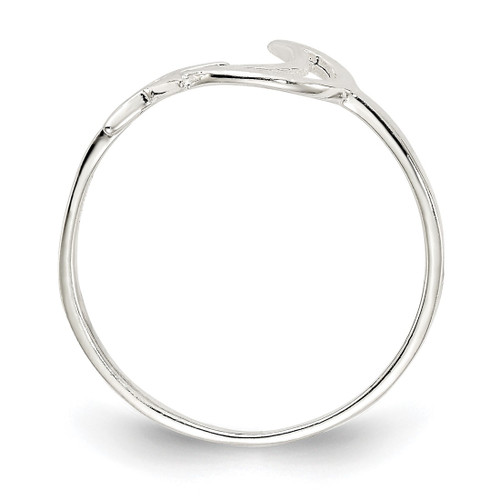 Sterling Silver Polished Star & Moon Ring, 2 mm - View 2