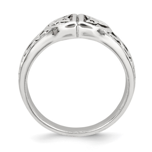 Sterling Silver Polished Fancy Ring - View 2