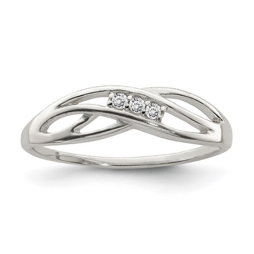 Sterling Silver Cubic Zirconia Ring - QR6254