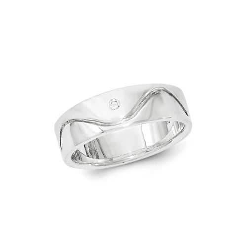 Sterling Silver Polished Cubic Zirconia Ring - QR6269