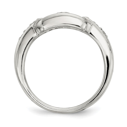 Sterling Silver Cubic Zirconia Ring, 2.4 mm - View 2