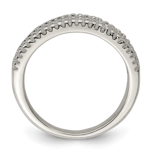 Sterling Silver Cubic Zirconia Ring, 2.38 mm - View 2