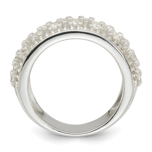 Sterling Silver Polished Cubic Zirconia Ring, 8.6 mm - View 2