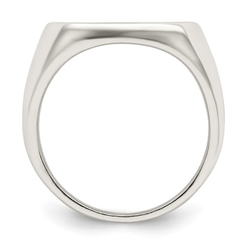 Sterling Silver Rhodium-Plated Enameled Cross Ring, 15.9 mm Wide, 15.9 mm Top Length, 16 mm Top Width - View 2