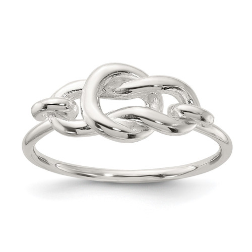 Sterling Silver Polished Fancy Knot Ring, 1.4 mm