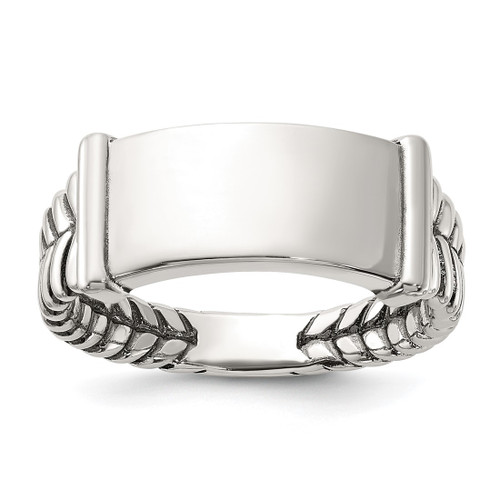 Sterling Silver Oxidized Men'S Ring
