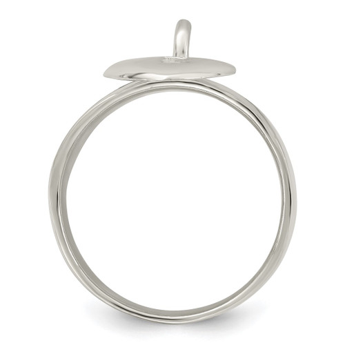 Sterling Silver Dangle Lock Ring, 10 mm - View 2