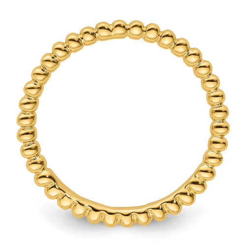 Sterling Silver Stackable Expressions Gold-Tone Ring, 1.5 mm - View 2