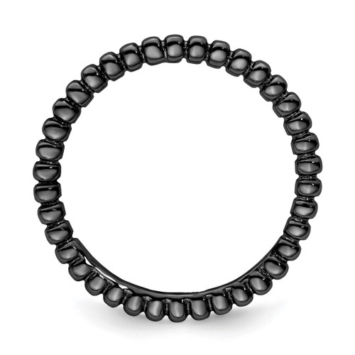 Ruthenium-Plated Sterling Silver Stackable Expressions Black-Plated Ring, 1.5 mm - View 2