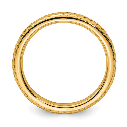 Sterling Silver Stackable Expressions Gold-Tone Cable Ring, 2.25 mm - QSK202 - View 2