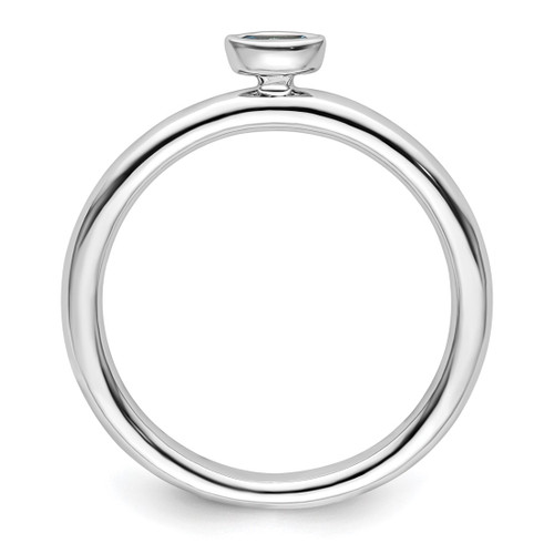 Sterling Silver Stackable Expressions Blue Topaz Ring, 2.5 mm - View 2