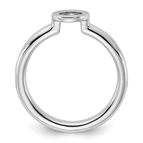 Sterling Silver Stackable Expressions Rhodium-Plated O Ring, 2.5 mm - View 2