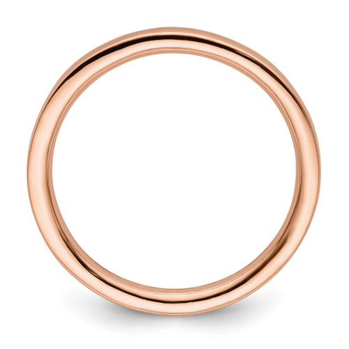Sterling Silver Stackable Expressions Rose Gold-Tone Polished Ring, 2.25 mm - QSK240 - View 2