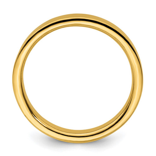 Sterling Silver Stackable Expressions Gold-Tone Ring, 3.25 mm, Polished - QSK262 - View 2