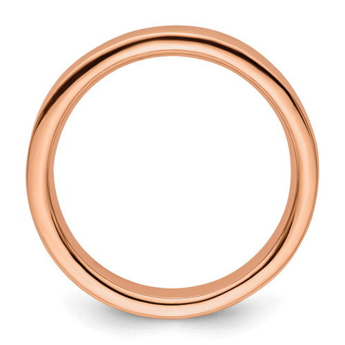 Sterling Silver Stackable Expressions Pink-Plated Ring, 3.25 mm, Polished - QSK264 - View 2