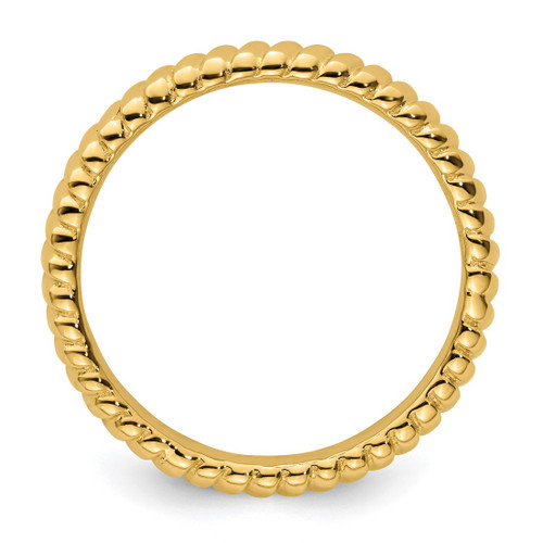 Sterling Silver Stackable Expressions Gold-Tone Ring, 3.25 mm - QSK266 - View 2