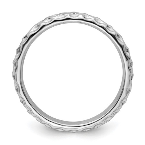 Sterling Silver Stackable Expressions Rhodium-Plated Ring, 3.25 mm, Polished - QSK275 - View 2