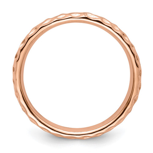 Sterling Silver Stackable Expressions Pink-Plated Ring, 3.25 mm, Polished - QSK276 - View 2