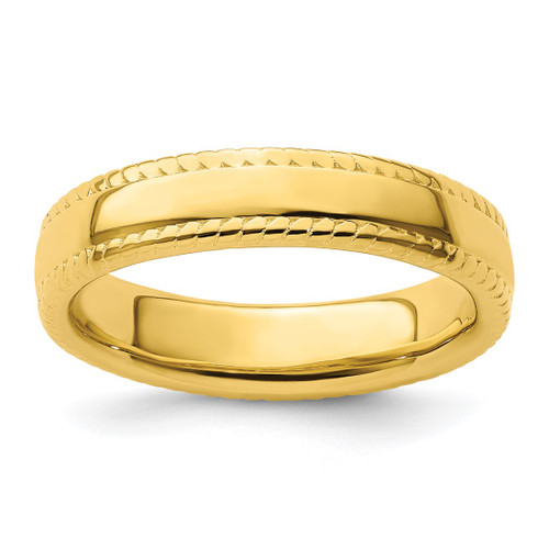 Sterling Silver Stackable Expressions Gold-Tone Ring, 4.25 mm - QSK310