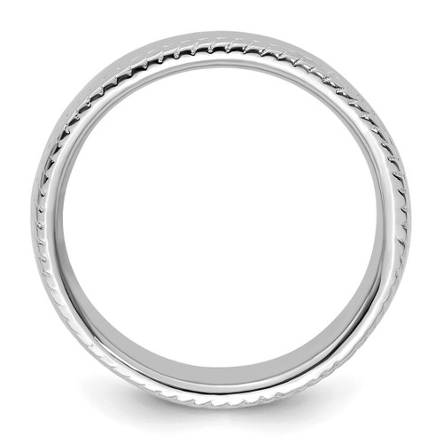 Sterling Silver Stackable Expressions Rhodium-Plated Ring, 4.25 mm - QSK311 - View 2