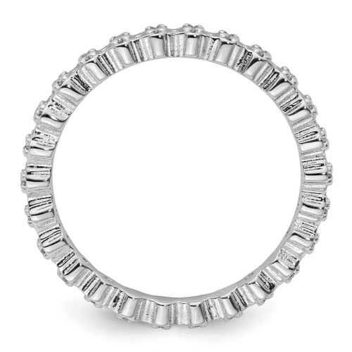 Rhodium-Plated Sterling Silver Stackable Expressions Diamond Ring, 2.25 mm - View 2