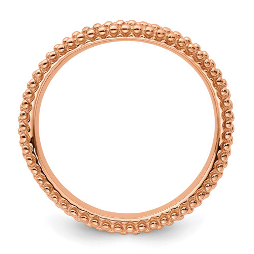 Sterling Silver Stackable Expressions Polished Pink-Plated Wave Ring, 2.25 mm - View 2