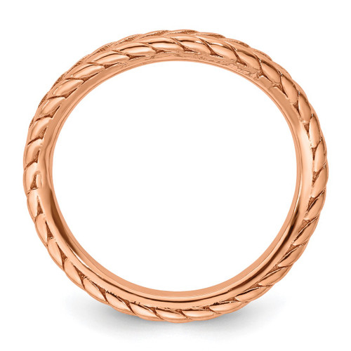 Sterling Silver Stackable Expressions Polished Pink-Plated Wave Ring, 1.5 mm - QSK828 - View 2