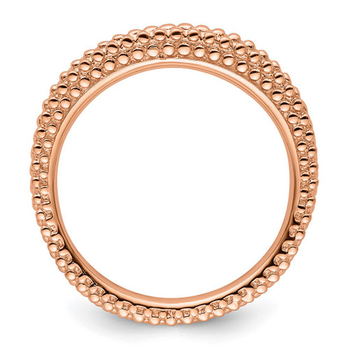 Sterling Silver Stackable Expressions Pink-Plated Domed Ring, 2.5 mm - View 2