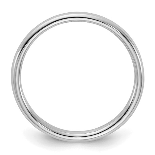Sterling Silver Rhodium-Plated 2 mm Half-Round Wedding Band - View 2
