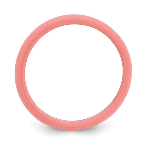 Pink-Red Silicone 5.7 mm Domed Wedding Band