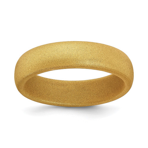 Silicone Gold Metallic 5.7 mm Domed Wedding Band