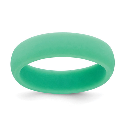Silicone Mint Green 5.7 mm Domed Wedding Band