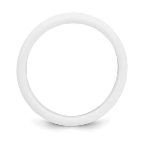 Silicone White 5.7 mm Domed Wedding Band - View 2