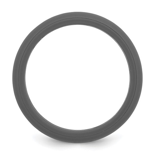 Silicone Dark Gray 8 mm Wedding Band - View 2