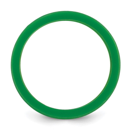 Silicone Green 8.70 mm Flat Edge Wedding Band - View 2