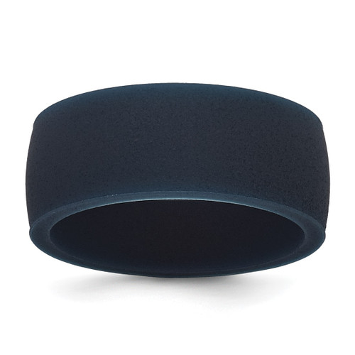 Silicone Navy Blue 8.70 mm Flat Edge Wedding Band