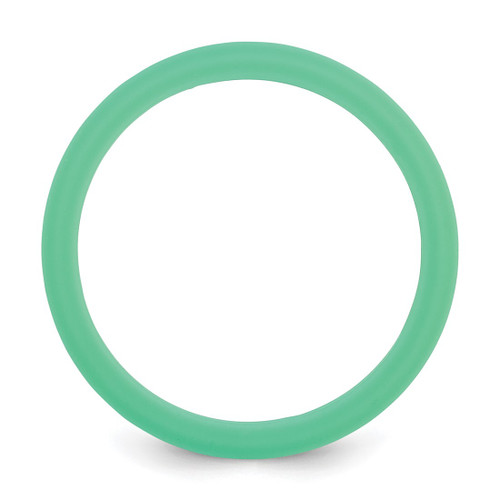 Silicone Mint Green 4 mm Ridged Edge Wedding Band - View 2