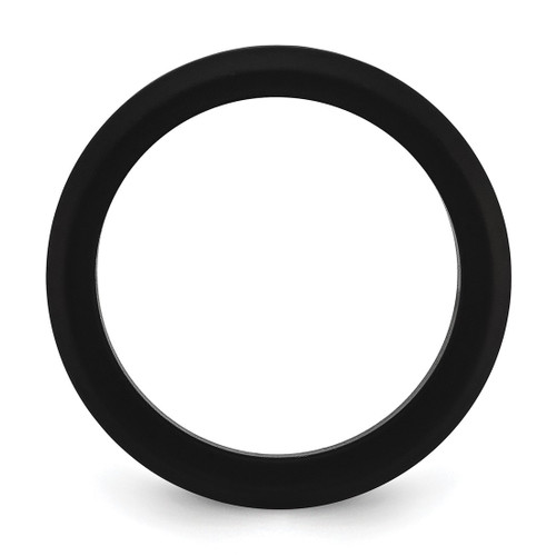 Silicone Black 3 mm Round Wedding Band - View 2