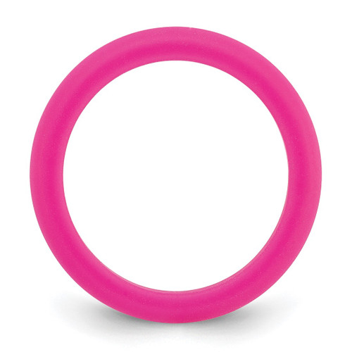 Silicone Fuchsia 3 mm Round Wedding Band - View 2