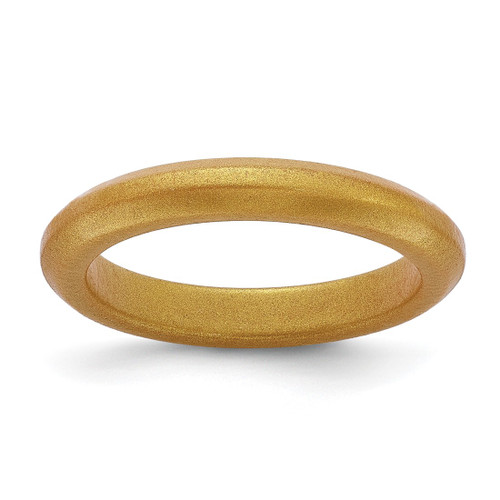 Silicone Metallic Gold 3 mm Wedding Band