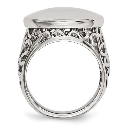 Stainless Steel Polished Circle Ring - SR227 - View 2