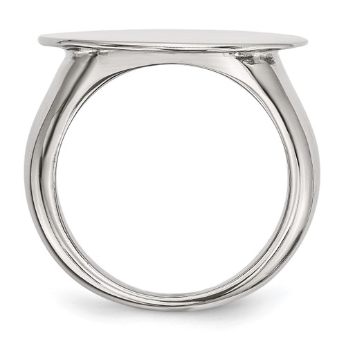 Stainless Steel Polished Circle Ring - SR349 - View 2