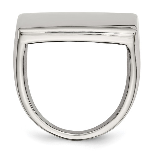 Stainless Steel Polished Square Ring - View 2