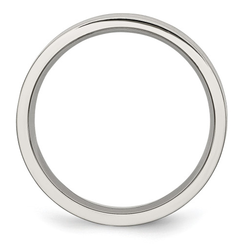 Chisel Stainless Steel Brushed 5 mm Flat Wedding Band - View 2