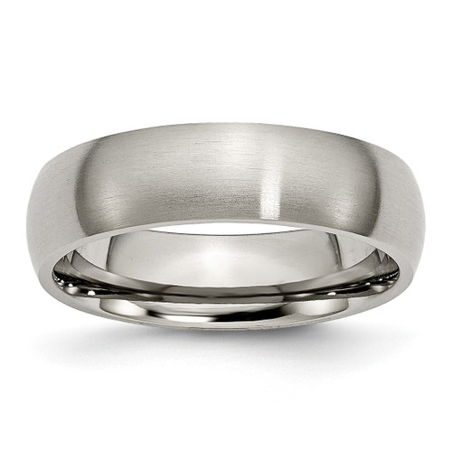 Chisel Titanium Brushed 6 mm Half Round Wedding Band