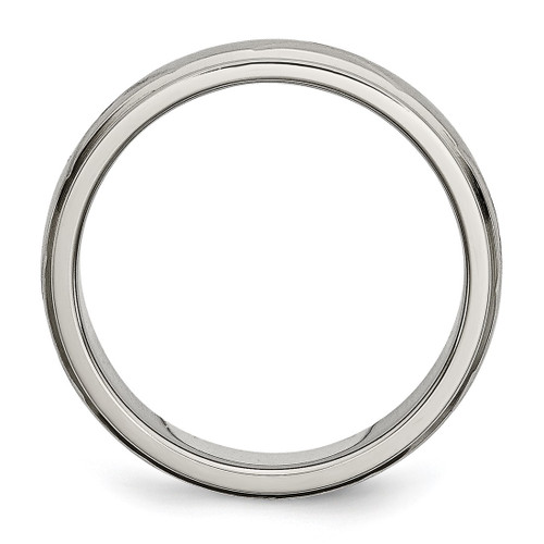 Titanium X-Design 6 mm Satin Wedding Band, Brushed - View 2