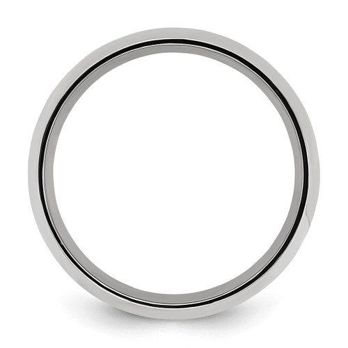 Chisel Titanium Yellow Ion-Plated Grooved 8 mm Polished Wedding Band, Domed - View 2