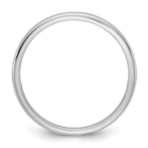 Rhodium-Plated 14K White Gold 1.5 mm Lightweight Comfort Fit Wedding Band, Domed - View 2