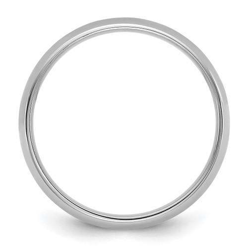 Rhodium-Plated 14K White Gold 4.5 mm Lightweight Comfort Fit Wedding Band, Domed - View 2