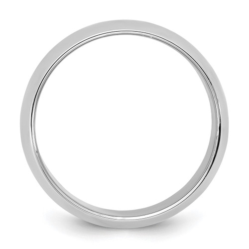Rhodium-Plated 14K White Gold 9 mm Half Round Wedding Band - View 2